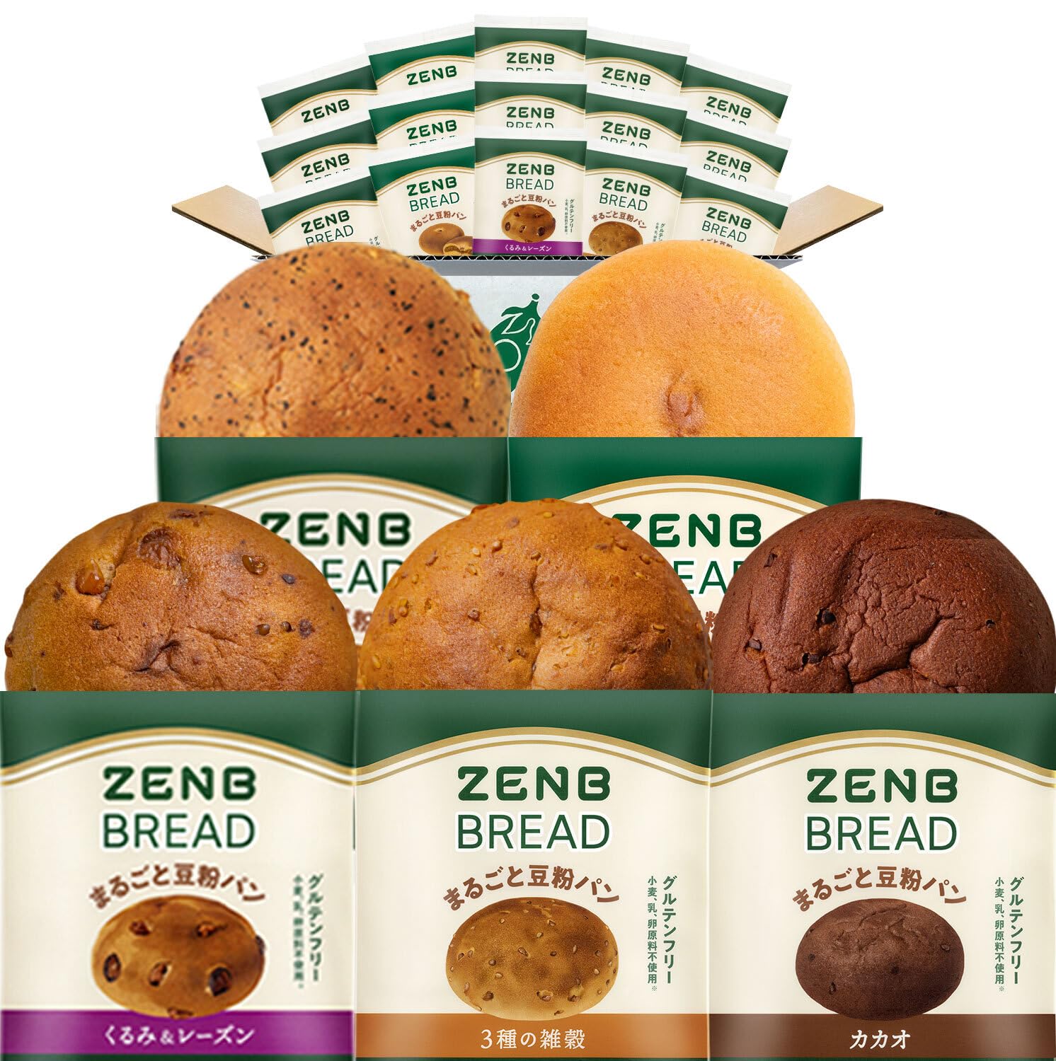 Amazon.co.jp: 【糖質オフの豆粉パン】ZENB ゼンブ ブレッド グルテン